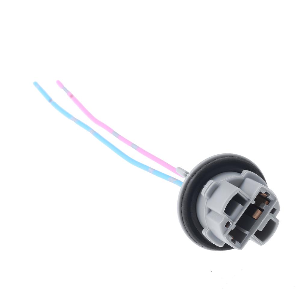 2Pcs T20 7443 W21/5W 7440 W21W Car Socket Adapter Base Female Plug Connect Wiring for Car Brake Lamp DRL Lamp Plastic+Wire