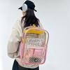New fashion transparent bag casual shoulder versatile trendy schoolbag high school junior high school large capacity PVC backpack
