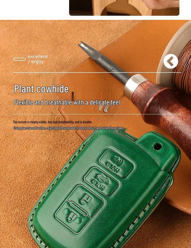 Cross-Border Compatible Cowhide Key Bag for Toyota Avalon, Camry, Corolla, Highlander, RAV4