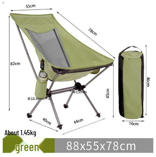 Lightweight Portable Outdoor Folding Moon Chair - Swivel Design, 7075 Aluminum for Camping