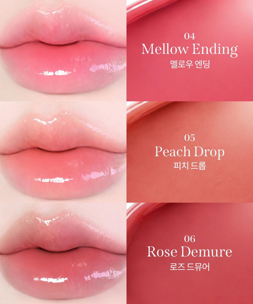 [2-Pack] Dew Stain Sheer Lip Gloss 13 Colors (+Free Lip Pencil)