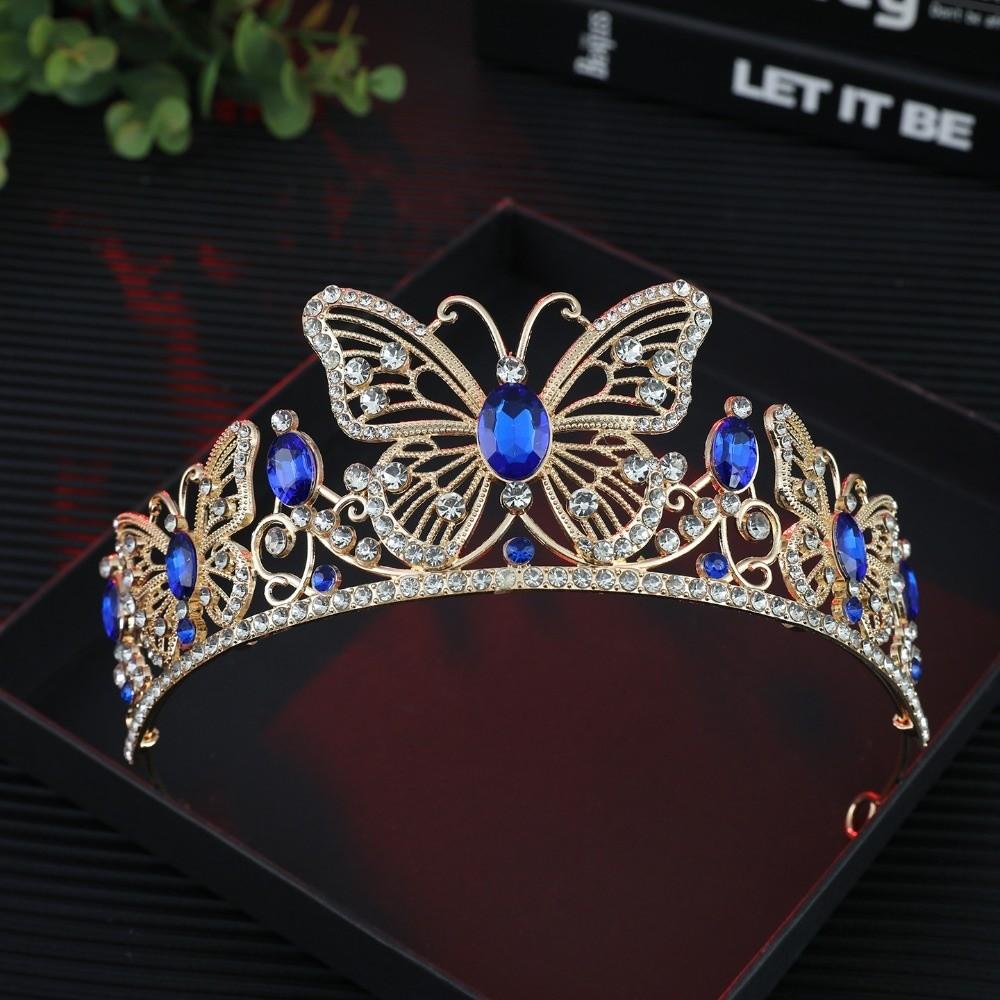 Gold Plated Bridal Tiara Crown Adjustable Fit Bridal Headpiece New Hair Crown Women