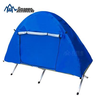 Aviator Blue Double-Layer Cot Tent with Mesh