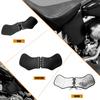 Motorcycle Leather Side Saddle Heat Shield Deflector Universal Fits for Harley Touring Sportster Dyna Softail Yamaha Honda Suzuki (Black)