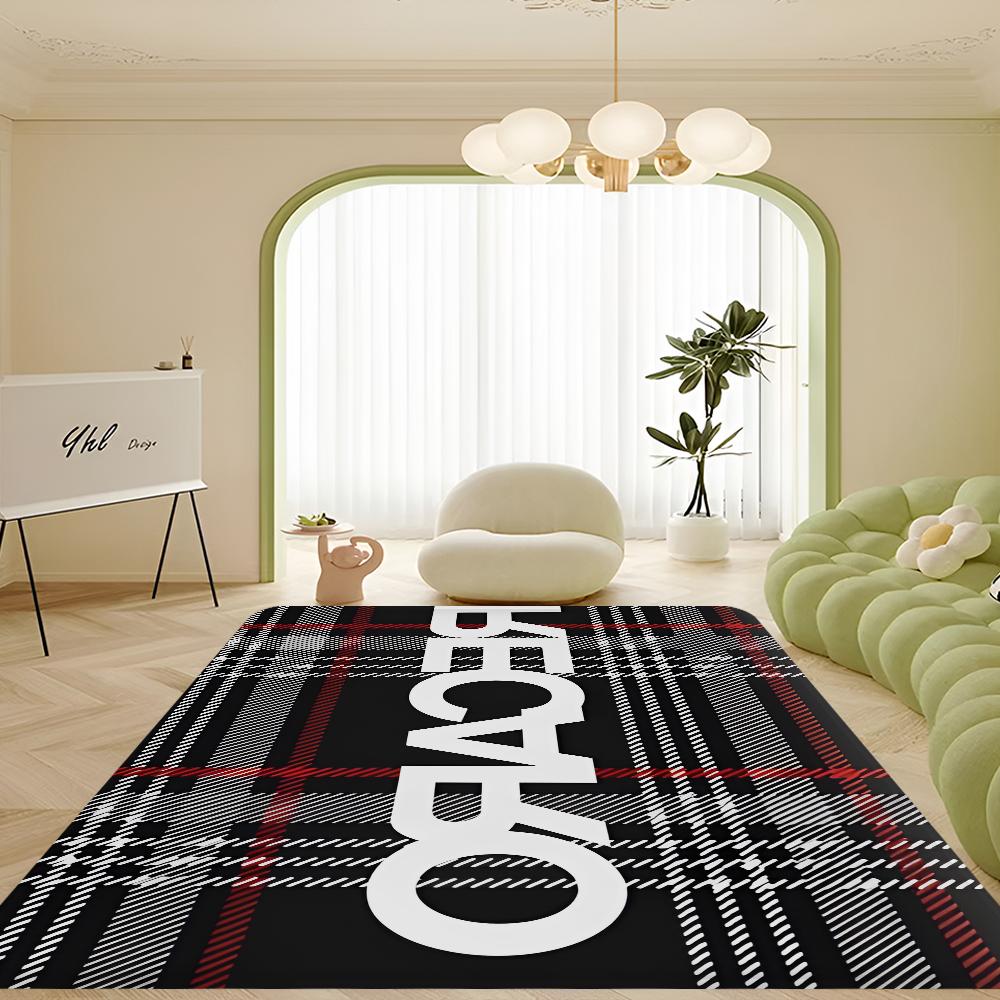 Recaros Logo Fußmatte für die Vordertür Rutschfest Wasserabsorbierend Langer Streifen Kissen Schlafzimmermatte Bettvorleger