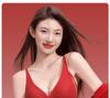 Women's Red Tiger Year Bridal Lingerie Set: Seamless Mesh Push-Up Bra & Panty Gift Box