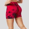 Women's High-Waisted Tie-Dye Yoga Shorts - Comfortable, Elastic, Athletic Wear for Fitness