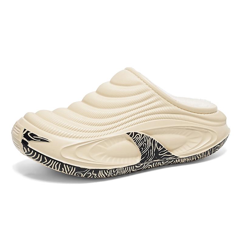 Men Warm Winter Cotton Shoes Women Warm Fur Home Slippers EVA Non-Slip Plush Slippers Indoor Couple Thick Sole Footwear Slides