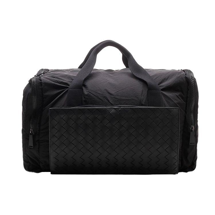 

Bottega Veneta Convertible Intrecciato Duffel Bag Black Men Duffles 609918-VCQG1-8984 Basic Set (Bag+Dust Bag)