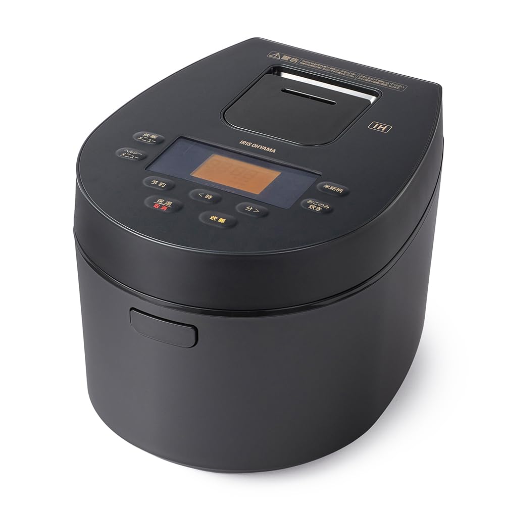temperature cooking IRIS OHYAMA Rice Cooker 3 cups IH type For single people Cooking function for 50 different types of rice Extra thick fire pot