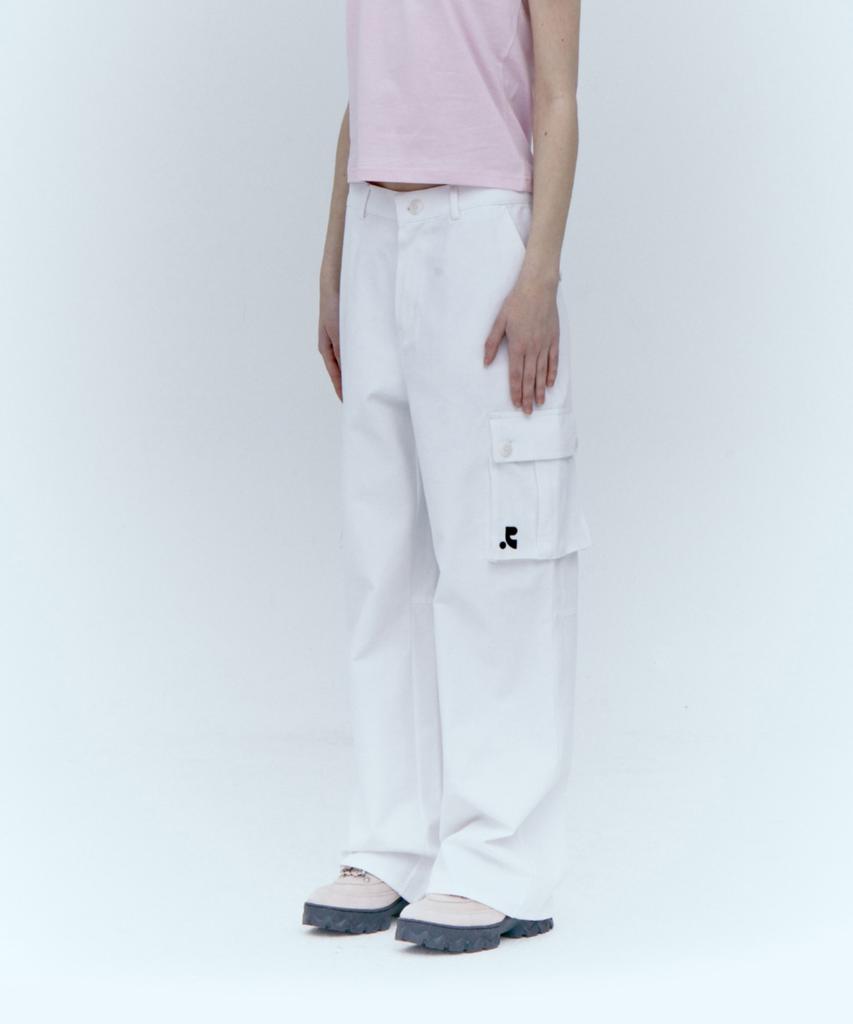 REST&RECREATION Cotton Cargo Pants_White