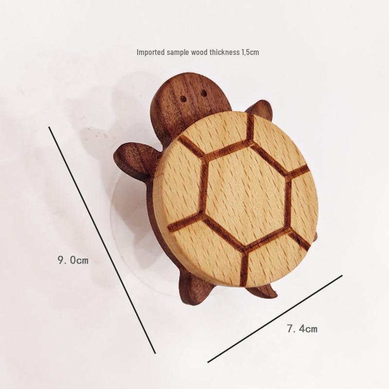 Creative Beech Wood Adhesive Hooks – Funny Animal Design Coat & Hat Hooks for Behind-the-Door Use