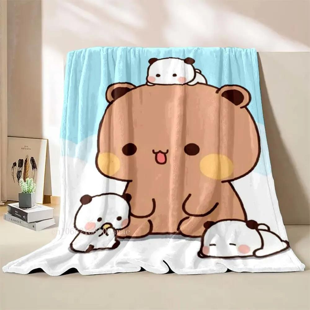Cartoon Print Bubu And Dudu Soft Plush Flannel Blanket Living Room Bedroom Bed Couch Picnic Blanket