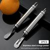 2Pcs Stainless Steel Orange Peeler Citrus Peeler Tool With Comfortable Handle Fruit Slicer Cutter Remover For Kitchen