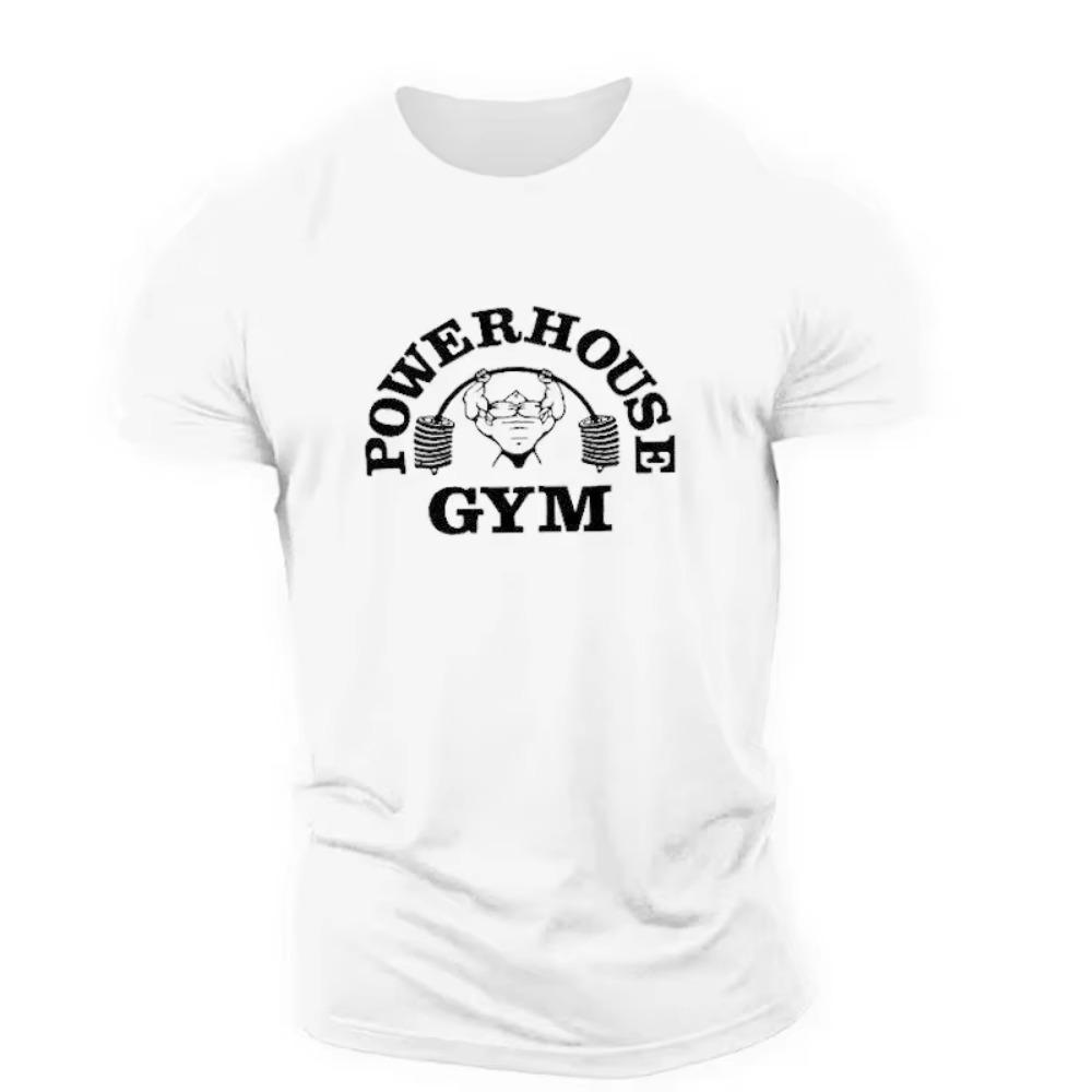 Summer Letter Print Oversized Cotton Men T-shirts Short Sleeve Loose Casual Top Joggers Gym Sports Fitness Running Training Tees