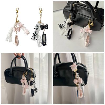Fashionable ShoeBeaded Phone Pendant Keychain Ornament Keyring Phone Charm Chain Decorative Accessory for Bag Purse