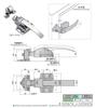 SK1-076 Industrial Lock Cylinders Spring Loaded Handle Latch Lock for Cabinets Freezer Zinc Alloy Material