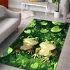 Meerdere maten Kikkers en leliebladeren op gras Print Tapijt Vloerkleed voor Woonkamer Slaapkamer Bank Deurmat Huisdecoratie Antislip Vloermat