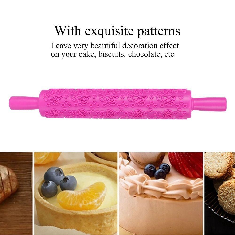 Heart, Butterfly Honeycomb Fondant Rolling Pin PP Cake Rolling Pin  Cookies Biscuits Pastry