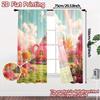 2pcs   2D FLAT PRINTING Curtains (Without Rod) Candyland Cottage Modern Modern Curtain Prints Light Filtering Curtains All