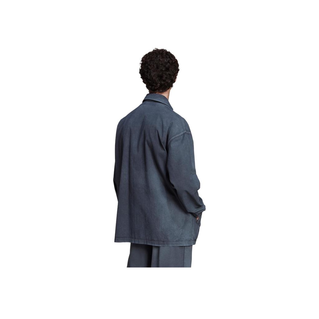 Adidas Originals Trefoil Gradient Logo Print Snap Jacket Men Outerwear Blue HK7513