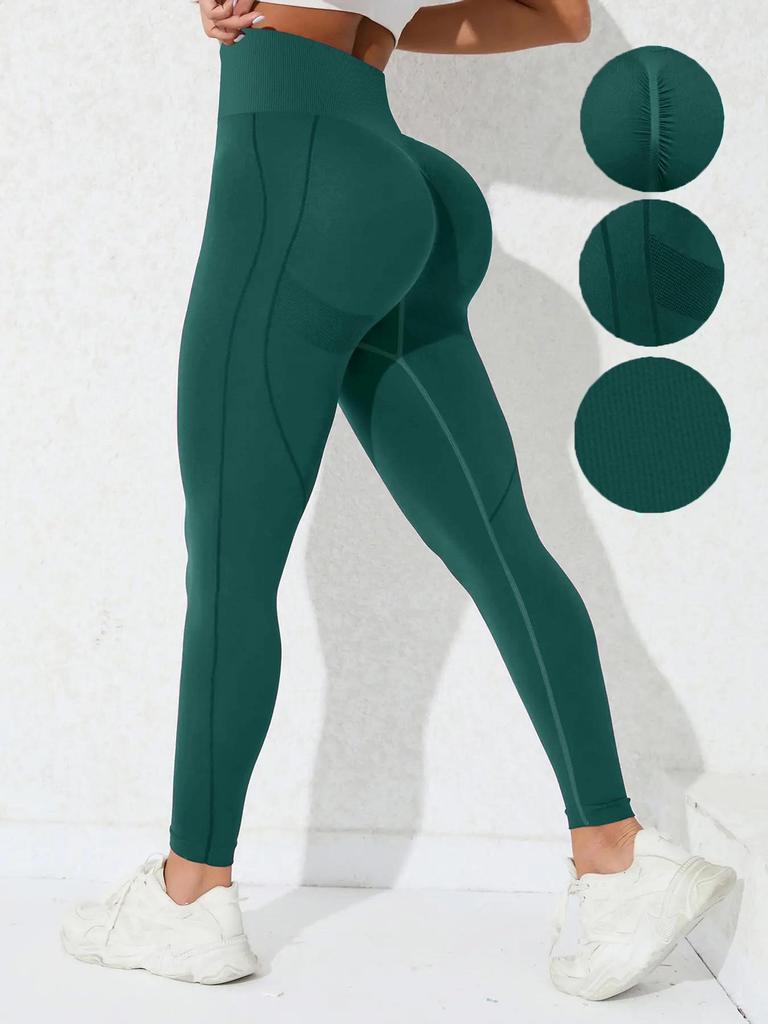 Damskie Legginsy do Jogi z Wysokim Stanem Kontrolujące Brzuch i Podnoszące Pośladki - Odprowadzające Pot & Seksowne do Biegania & Fitness