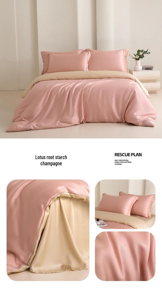 Summer Cooling Tencel Lyocell Ice Silk Bedding Set (4-Piece)