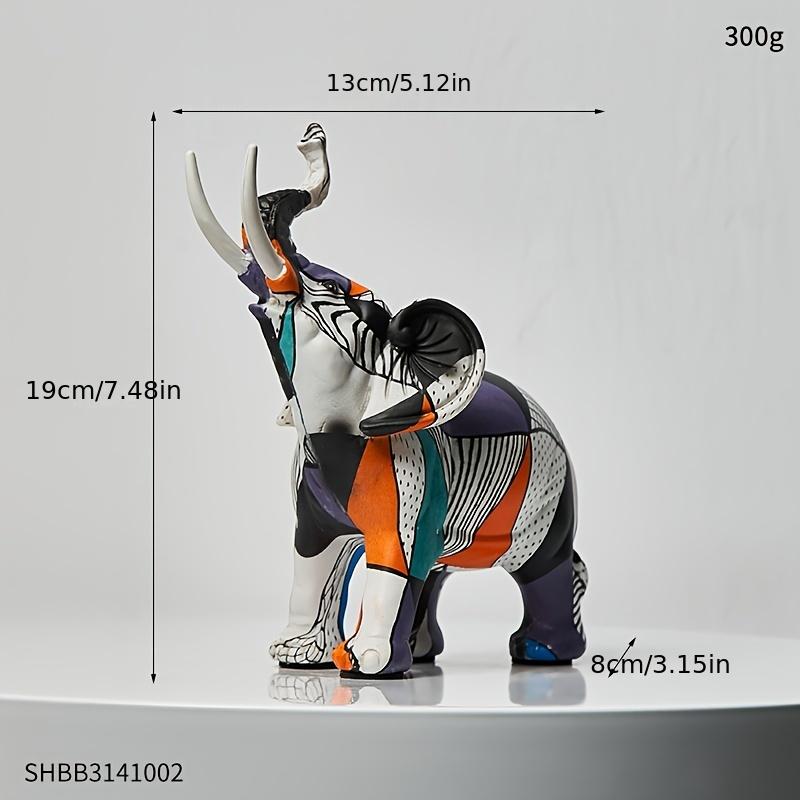 Peinture Art Sculptures et Figurines Éléphant Décoration Moderne Maison Résine Statue Animale Salon Nordique Décor Intérieur Nordique