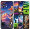Phone Case For Xiaomi Mi 15 14 13 12 11 Lite 14T 13T 12T 11T Pro Poco X6 X5 X3 Pro F6 F5 F4 Japanese Landscape Black Cover