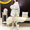 Oversized Women Korean Long Sleeve Hoodie Cartoon Print Crewneck Sweatshirt Spring Autumn Loose Casual Tops Streetwear