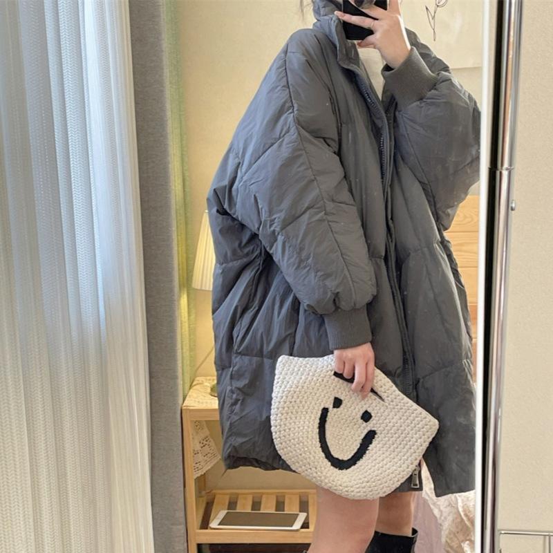 New down padded clothes women's winter long padded jackets loose casual long padded jackets trendy
