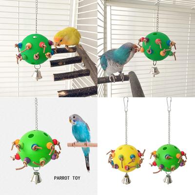 Bird Cage Climbing Toy Grinding Ball Toy Birdcage Chewing Toy Tearing Toy Parrot Cockatiels Enrichment Stress Relief Toy