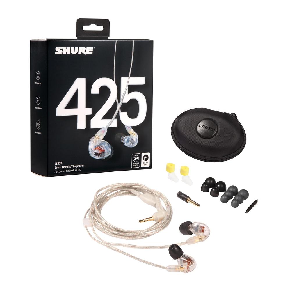 [Artikel]Shure SE425-CL Dual High-Definition MicroDriver Ohrhörer mit abnehmbarem Kabel (klar)