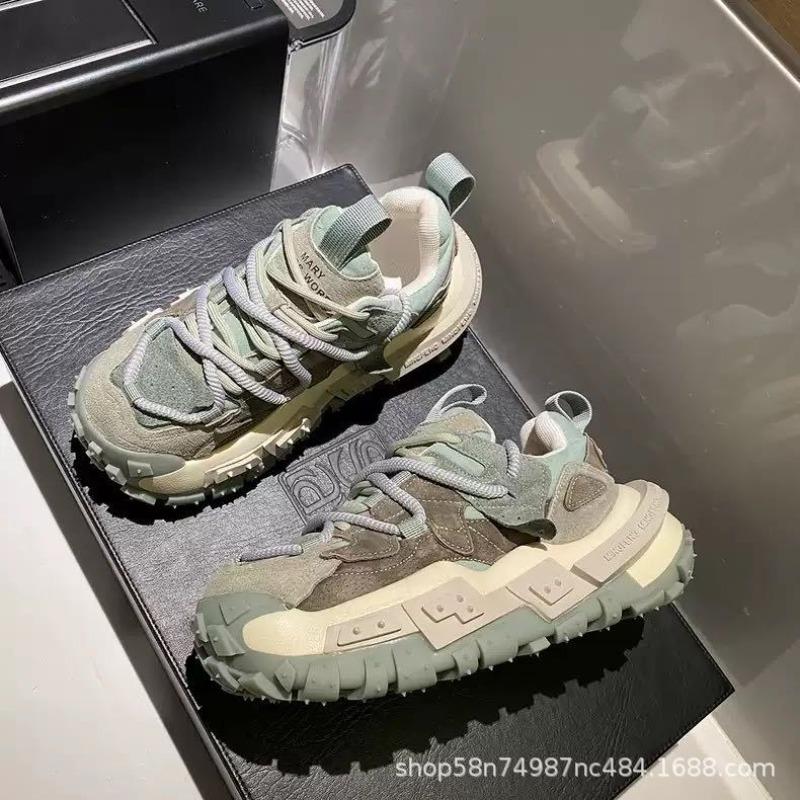 Módní pánské tenisky Color Block Mohutná designová podrážka Běžecké boty Módní ležérní pánské boty na vysoké platformě Zapatillas Hombre