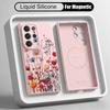 Colorful Flowers Pattern Case For Samsung Galaxy S26 S25 Ultra S24 Plus S23 S22 Ultra Magnetic For Magsafe Liquid Silicone Cover