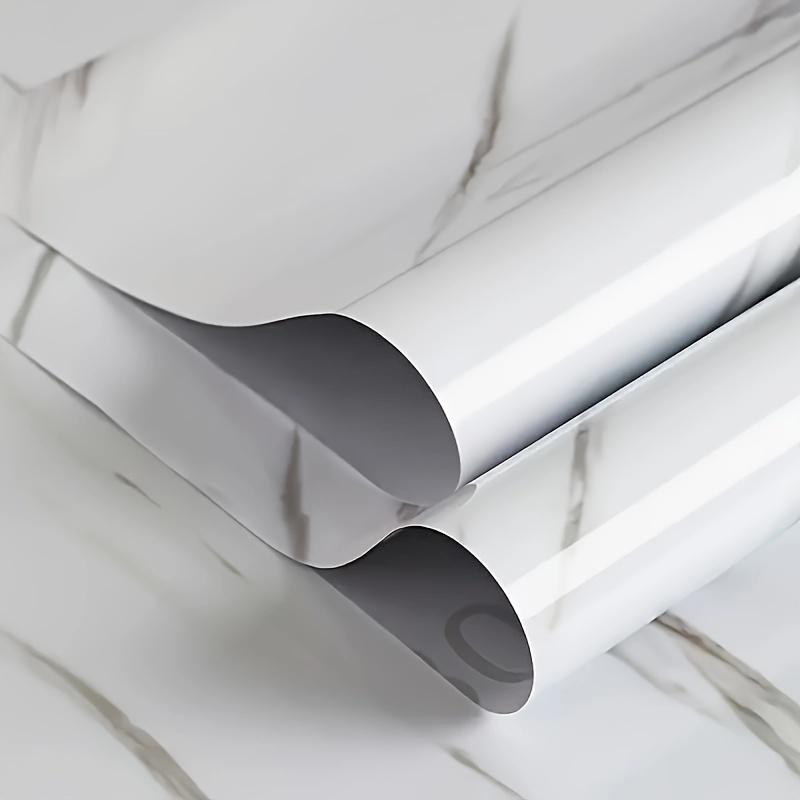 

1 рулон контактного паперу з візерунком білого мармуру Водостійкі шпалери для ремонту меблів, шпалери, що знімаються та наклеюються, оздоблення стін! 40*500cm/15.75*196.85in