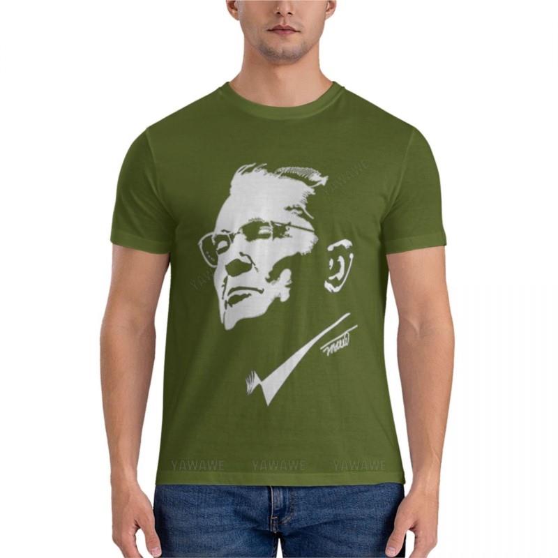 Men T-shirt JOSIP BROZ TITO - 2 Relaxed Fit T-Shirt Black T Shirts Tees Mens Clothes Summer Male Tee-shirt