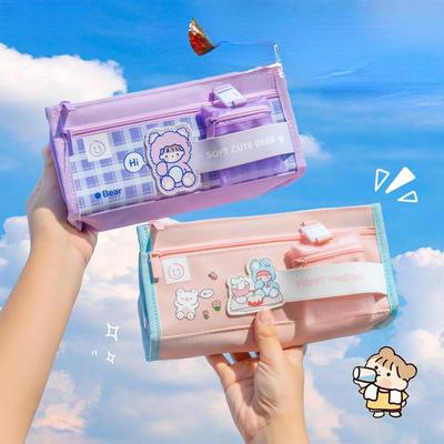 1 Stück Bleistiftbeutel Bleistiftbox Niedliche Tasche Koreanisches Briefpapier Zurück zur Schule Bleistiftbeutel Niedlicher Bleistift LXY