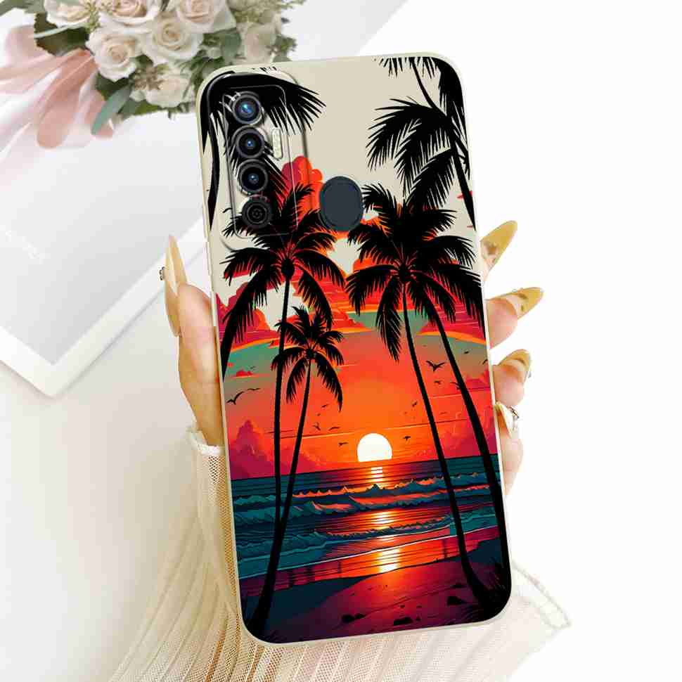 For Tecno Camon 17 CG6 CG6j Case Fashion Cute Cartoon Print Silicone Back Cover For Tecno camon 17 Bumper Phone Cases Fundas