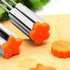 Vegetable cutter shape set DIY wooden handle fruit cutter mold biscuit cutter, used for food and fruit processing baking