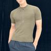 INCERUN Herren Rundhals Kurzarm Einfarbig Lässig Enganliegend T-Shirts Oberteile