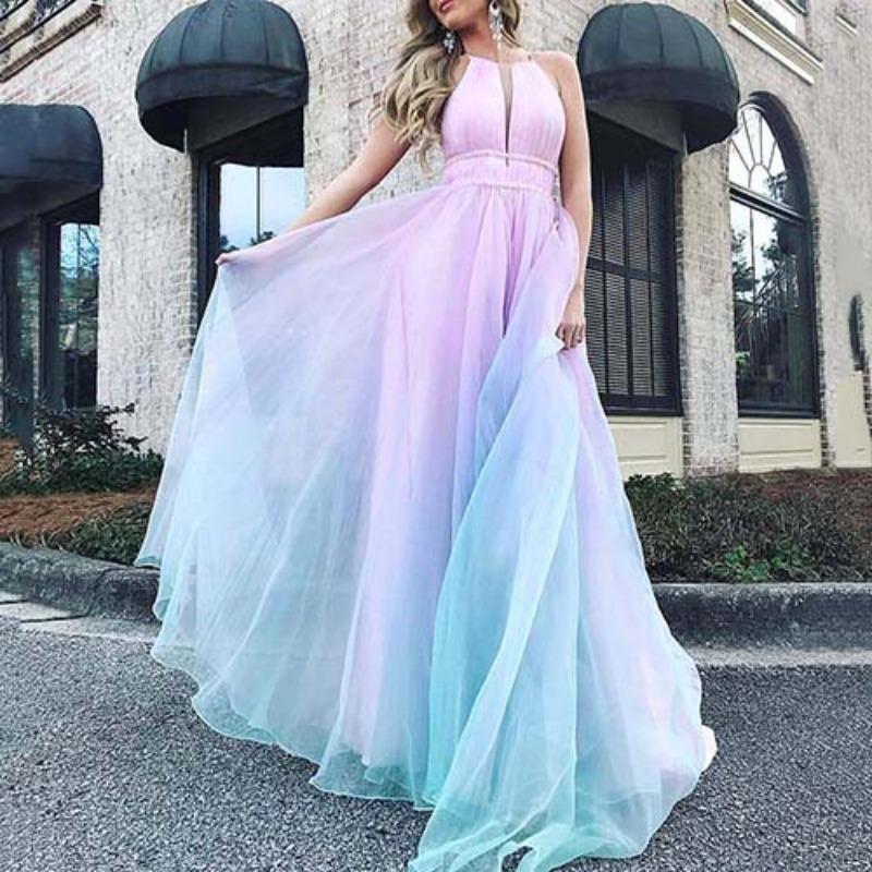 New women s clothing pendulum waist gradual change dress, sexy deep V dress dress S