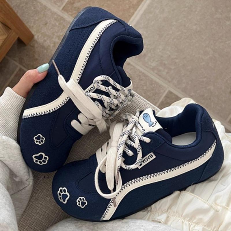 

Дизайнерские детские женские туфли осень новые популярные универсальные маленькие белые туфли нишевые повседневные туфли 40 синий