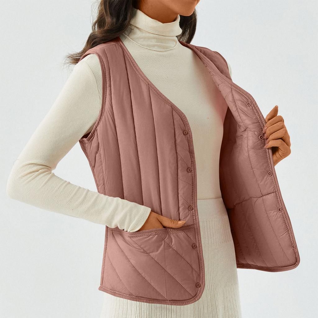 Women's Fashion Light Jacket Stand Collar Multicolor Zipper Button Coat