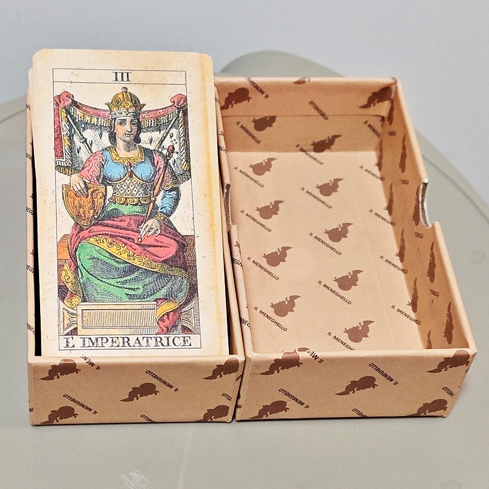 12*6cm Tarot Soprafino 1830 Vintage Italienisches Tarot Deck in Stabiler Box, Historische Reproduktion, 78 Karten Doppelt geprägt