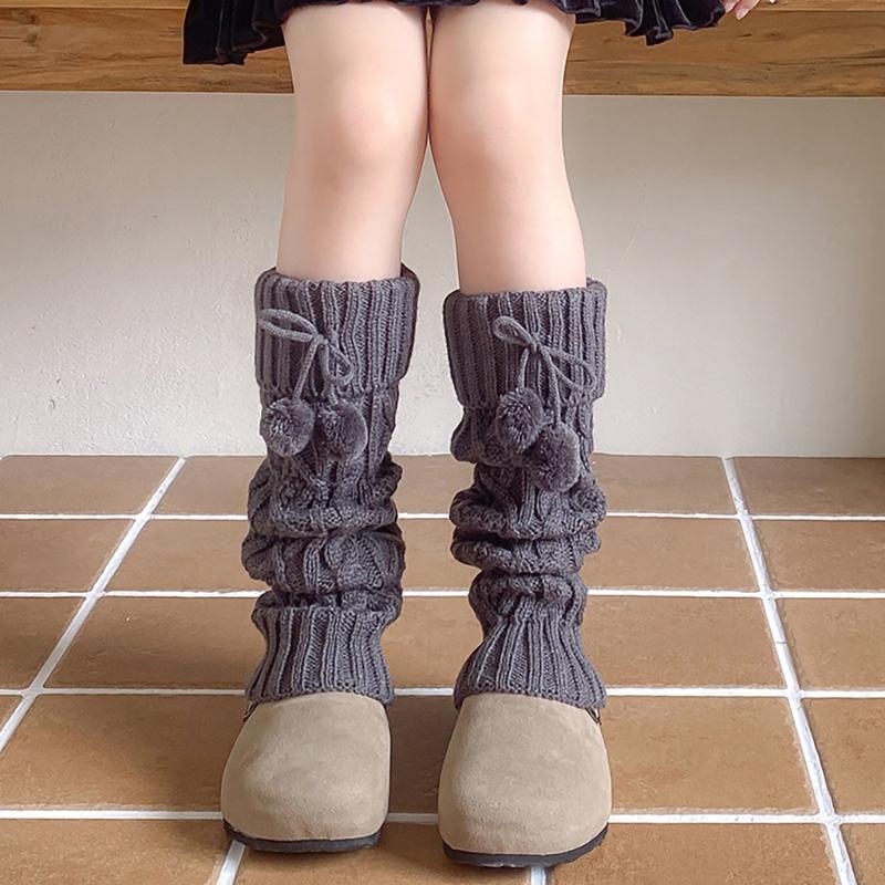 Girls Socks Spring Fall Korean Flipped Calf Sleeve Children Warm Autumn Winter Piled Socks Twisted Sock Sleeve