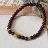 Elegant Women's Imitation Garnet Bracelet - Simple Chinese Style Design