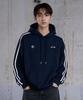 Black Mark Track Oversized Hoodie 4 Colors [Crdi_3003]
