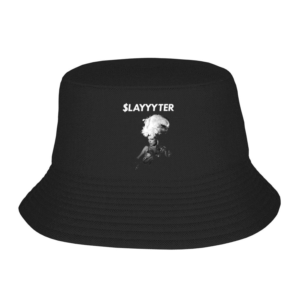 Harajuku  SLAYYYTER Bucket Hat Unisex Foldable Camping  FisherUnisex Caps Beach Hatwear Bob Hat