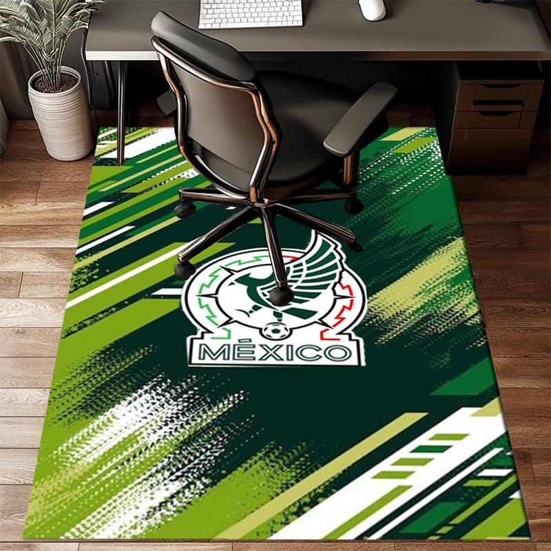 Mexico Football Emblem Rug Game Carpet, Floor Mat for Bedroom Living Room Entryway Rug, Home Decor Idea Gift for Christmas birthday